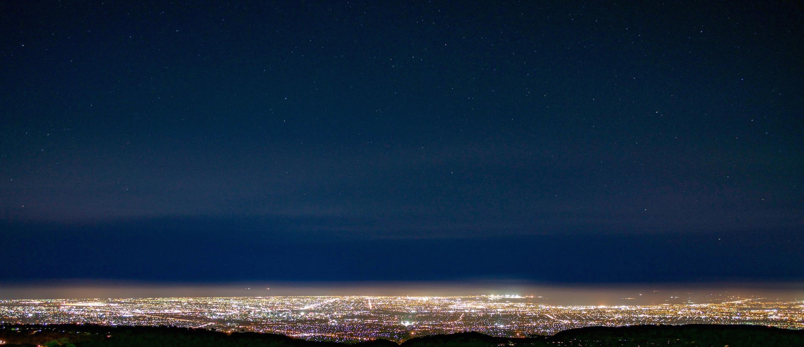 panorama of Adelaide, South Australia at night